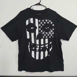 Misfits Skull American Flag T-Shirt XL Black Punk Rock Band Tee 2013 Vintage‎